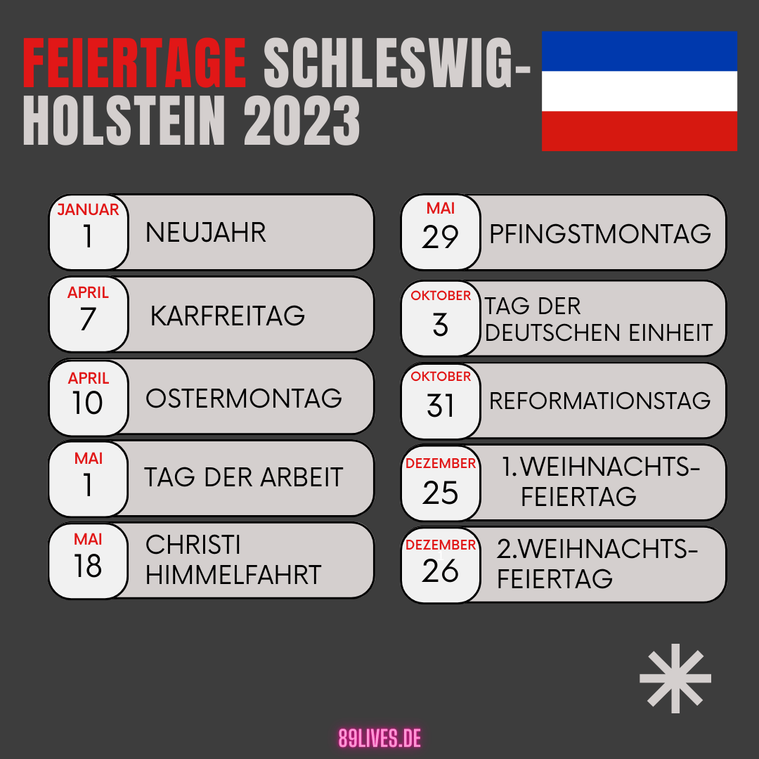 feiertage schleswig-holstein 2023